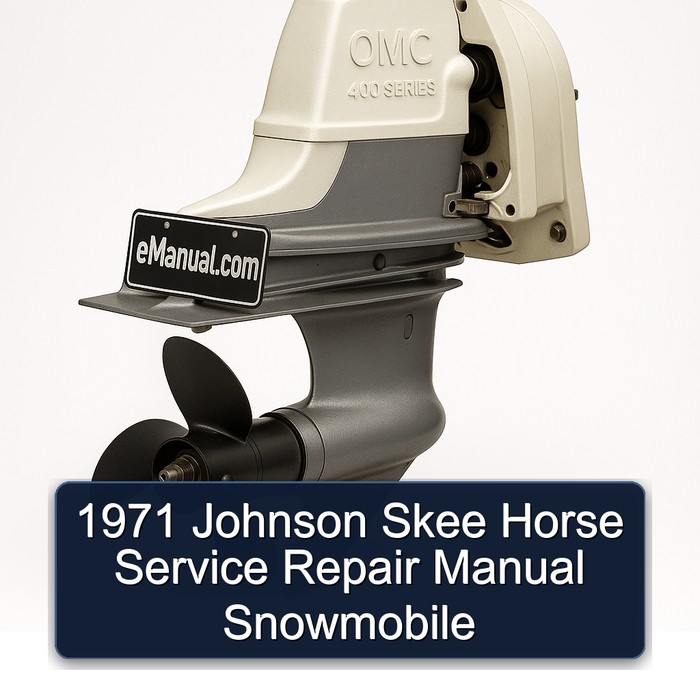 1971 Johnson Skee Horse Service Repair Manual Snowmobile 