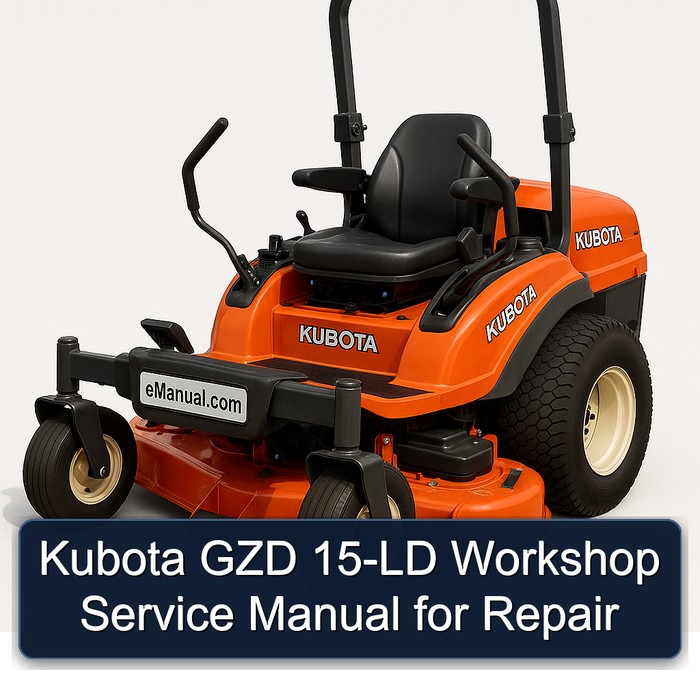 Kubota Gzd 15-Ld Workshop Service Repair Manual PDF Download
