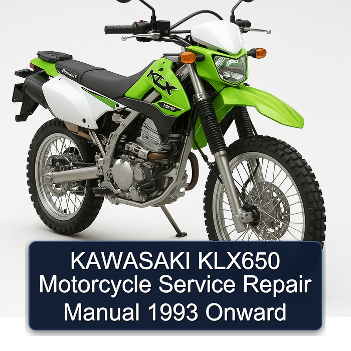 KAWASAKI KLX650 Motorcycle Service Repair Manual 1993 Onward