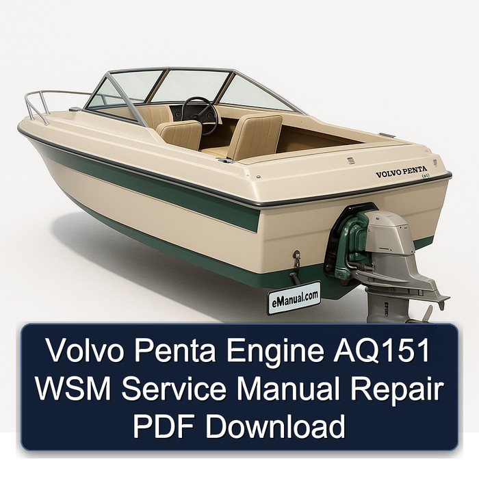 Volvo Penta Engine AQ151 WSM Service Manual Repair PDF Download