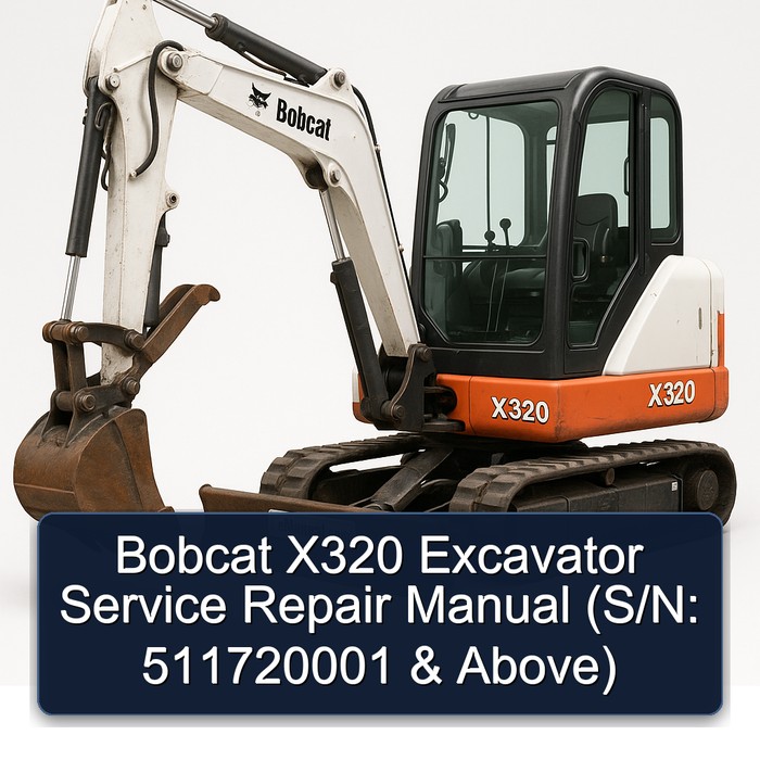 Bobcat X320 Excavator Service Repair Manual (S/N: 511720001 & Above) 