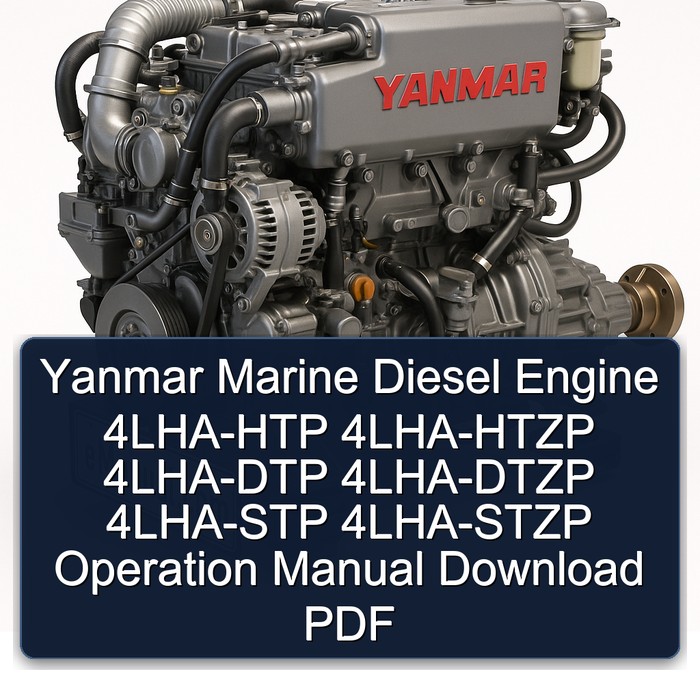 Yanmar Marine Diesel Engine 4LHA-HTP 4LHA-HTZP 4LHA-DTP 4LHA-DTZP 4LHA-STP 4LHA-STZP Operation Manual Download PDF