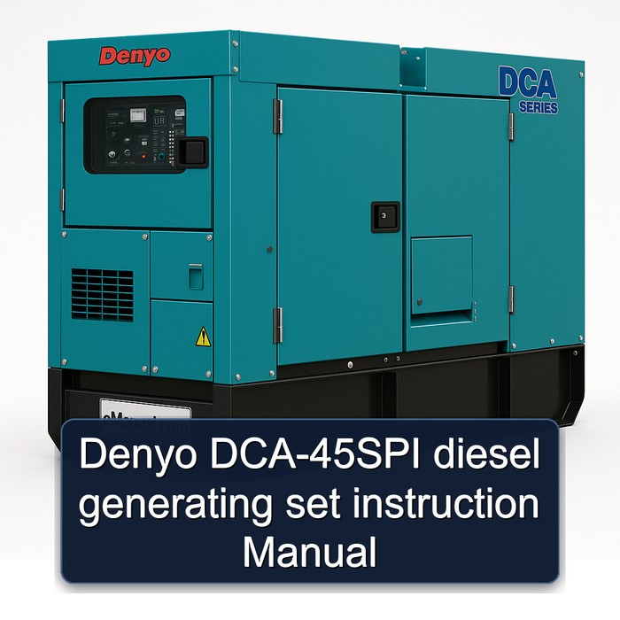 Denyo DCA-45SPI diesel generating set instruction Manual