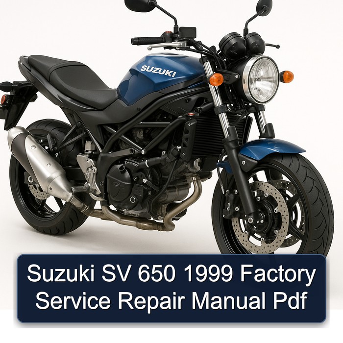 Suzuki SV 650 1999 Factory Manual de servicio y reparación Pdf