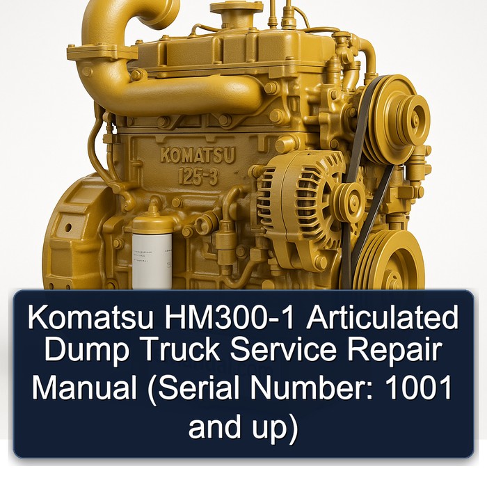 Komatsu HM300-1 Articulated Dump Truck Manual de servicio y reparación (Serial Number: 1001 and up)