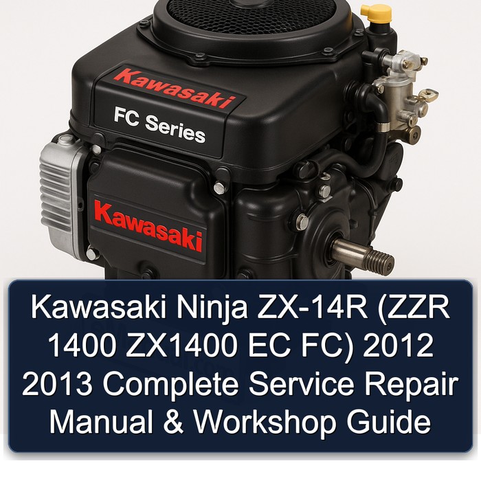 Kawasaki Ninja ZX-14R (ZZR 1400 ZX1400 EC FC) 2012 2013 Complete Manual de servicio y reparación & Workshop Guide