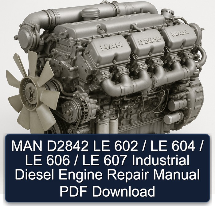 MAN D2842 LE 602 / LE 604 / LE 606 / LE 607 Industrial Diesel Engine Repair Manual PDF Download