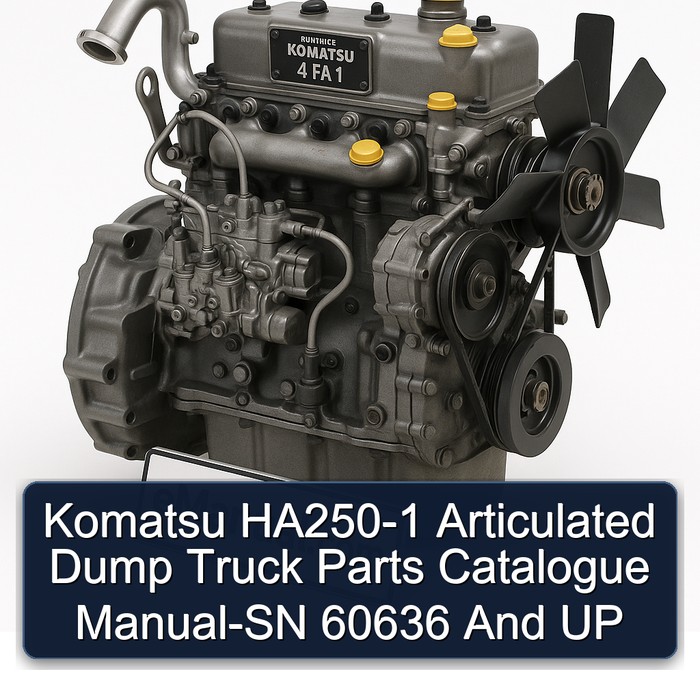 Catálogo de Piezas y Manual de la Camioneta Articulada Komatsu HA250-1 - Números de Serie 60636 y Superiores