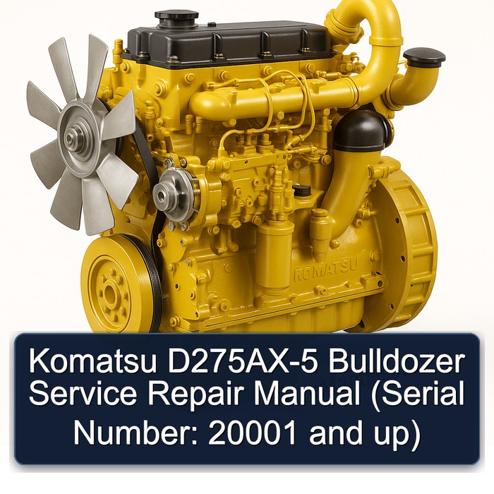 Komatsu D275AX-5 Bulldozer Manual de servicio y reparación (Serial Number: 20001 and up)