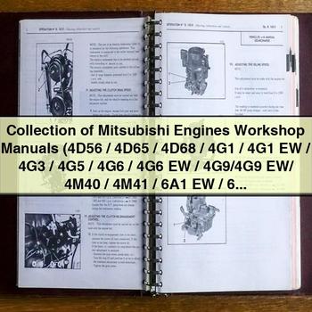 Collection of Mitsubishi Engines Manuals Workshop Service Repair Manual PDF Download