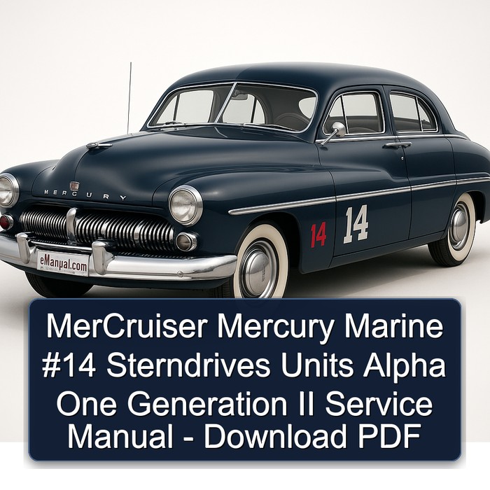 MerCruiser Mercury Marine #14 Sterndrives Units Alpha One Generation II Service Manual - Download PDF