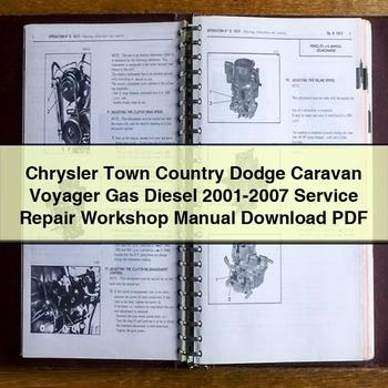 Chrysler Town Country Dodge Caravan Voyager Gas Diesel 2001-2007 Service Repair Workshop Manual 