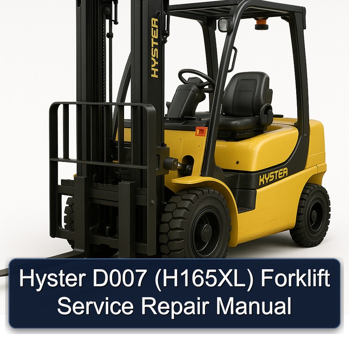 Wartungs- und Reparaturhandbuch für Gabelstapler Hyster D007 (H165XL)
