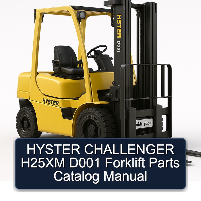 HYSTER CHALLENGER H25XM D001 Forklift Parts Catalog Manual
