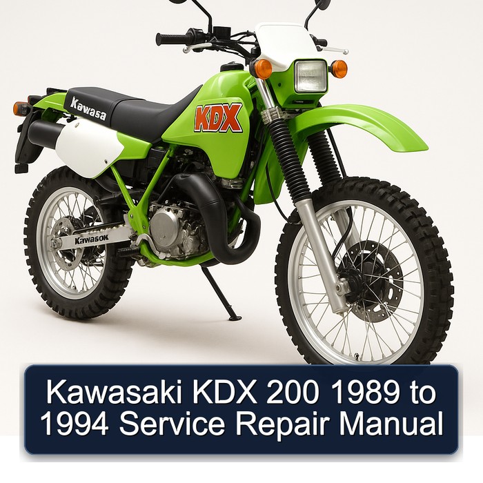 Kawasaki KDX 200 1989 to 1994 Manual de servicio y reparación