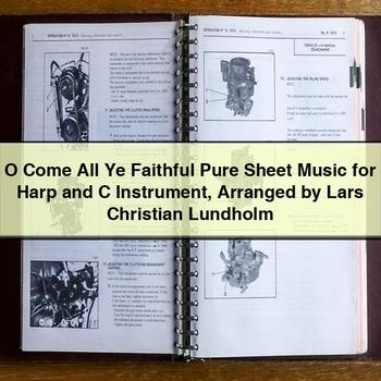 O Come All Ye Faithful Pure Sheet Music for Harp and C Instrument Arranged by Lars Christian Lundholm PDF Download