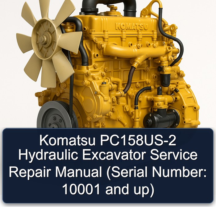 Komatsu PC158US-2 Hydraulic Excavator Manual de servicio y reparación (Serial Number: 10001 and up)