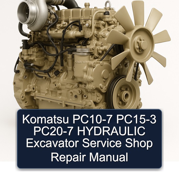 Komatsu PC10-7 PC15-3 PC20-7 HYDRAULIC Excavator Service Shop Repair Manual