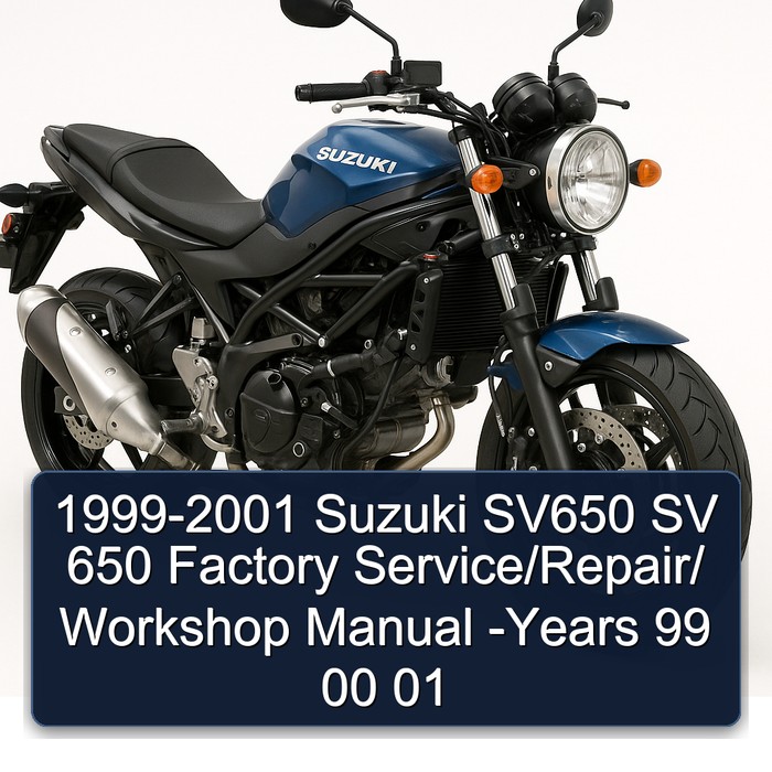 1999-2001 Suzuki SV650 SV 650 Factory Service/Repair/ Workshop Manual -Years 99 00 01
