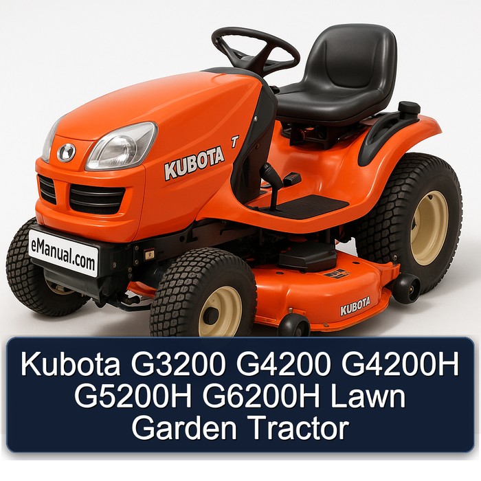 Kubota G3200 G4200 G4200H G5200H G6200H Lawn Garden Tractor