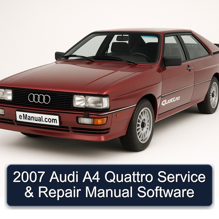 2007 Audi A4 Quattro Service & Repair Manual Software