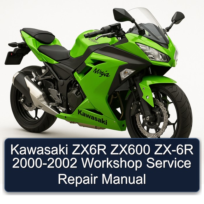Kawasaki ZX6R ZX600 ZX-6R 2000-2002 Workshop Service Repair Manual