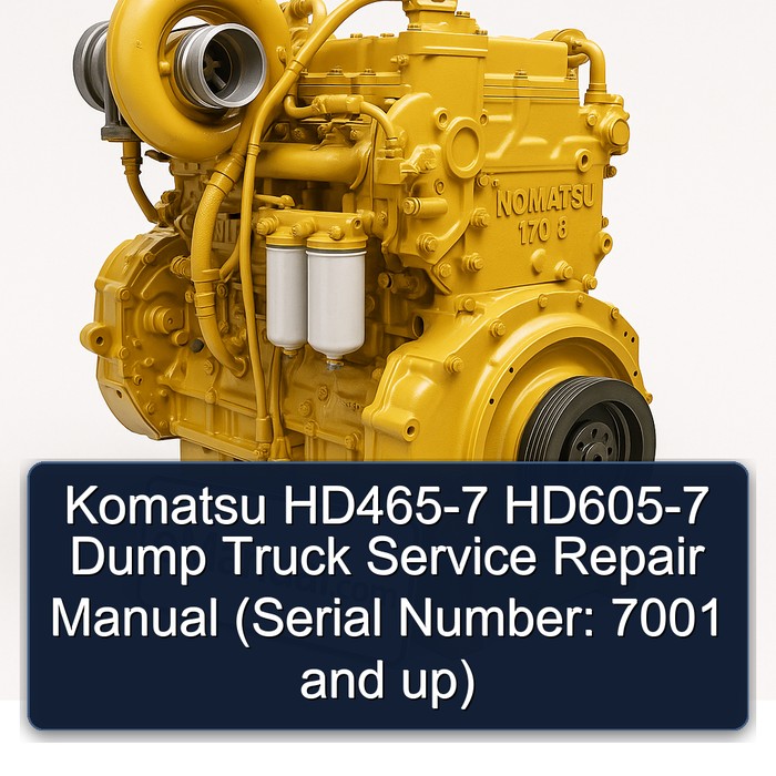 Komatsu HD465-7 HD605-7 Dump Truck Manual de servicio y reparación (Serial Number: 7001 and up)