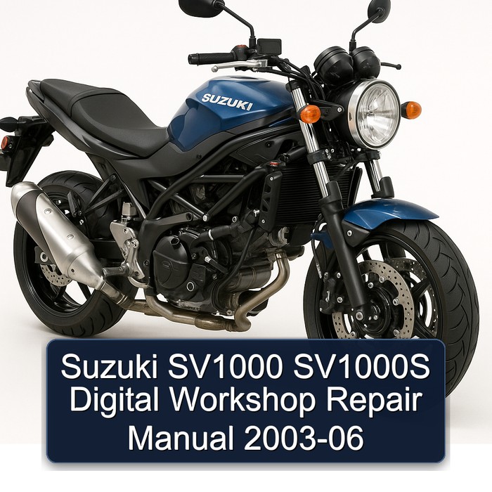 Suzuki SV1000 SV1000S Digital Workshop Repair Manual 2003-06