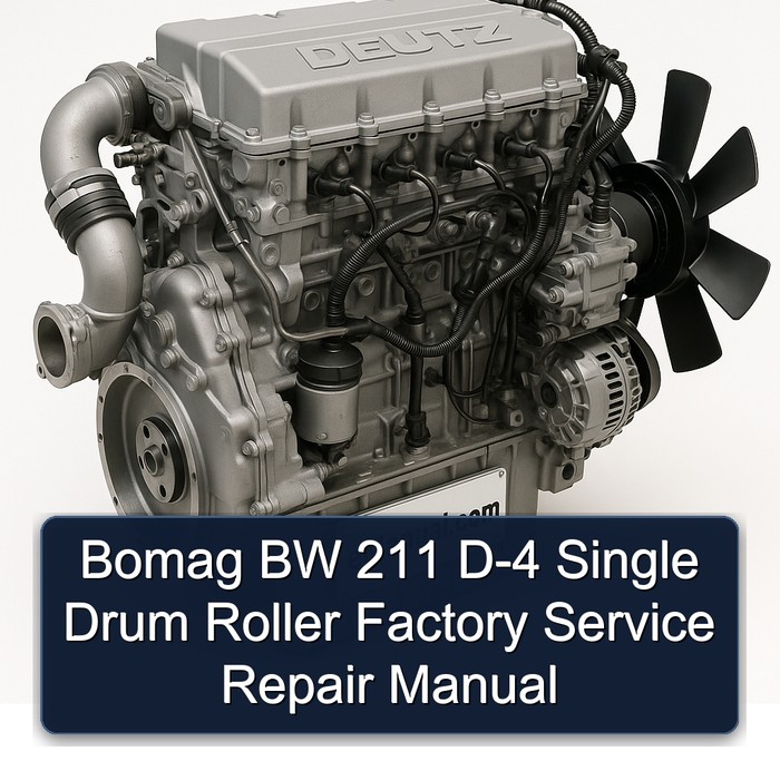 Bomag BW 211 D-4 Single Drum Roller Factory Manual de servicio y reparación