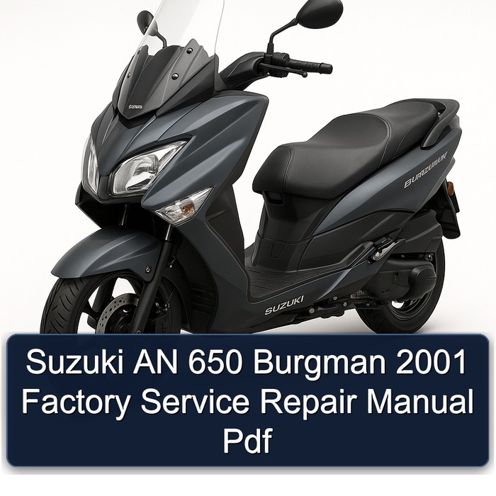 Suzuki AN 650 Burgman 2001 Factory Manual de servicio y reparación Pdf