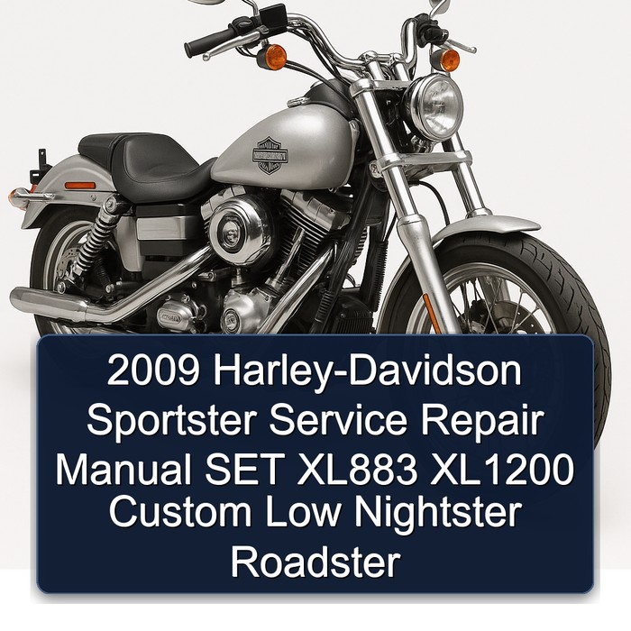 2009 Harley-Davidson Sportster Manual de servicio y reparación SET XL883 XL1200 Custom Low Nightster Roadster