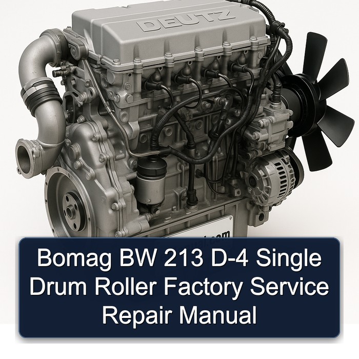 Manual de Servicio y Reparación de Fábrica para Rodillo de Tambor Simple Bomag BW 213 D-4