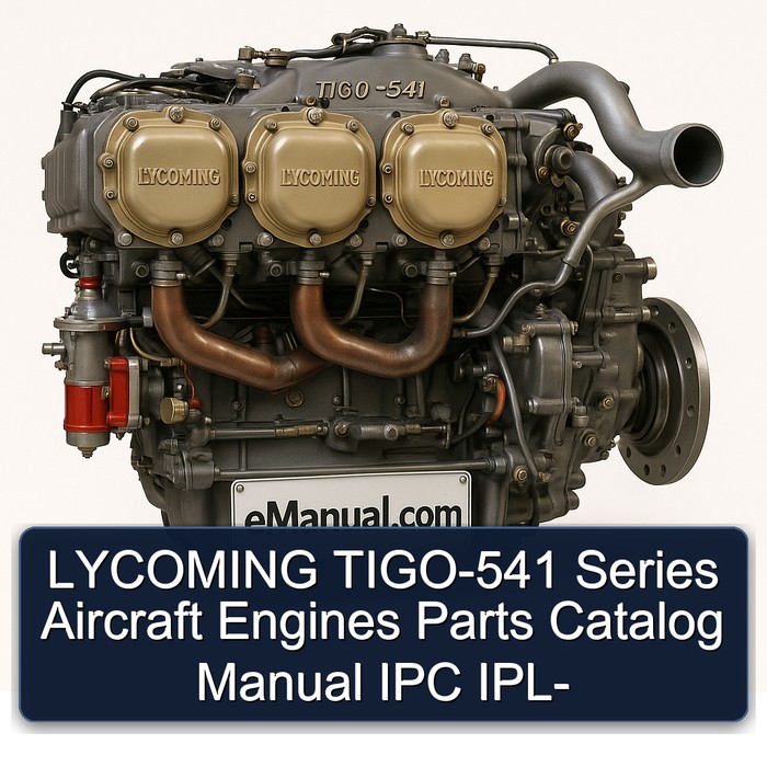 Lycoming Tigo-541 Series Aircraft Engines Ipc Ipl Parts Catalog PDF Download