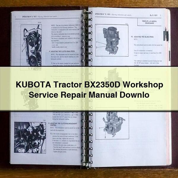 Kubota BX2350D Werkstatt Handbuch