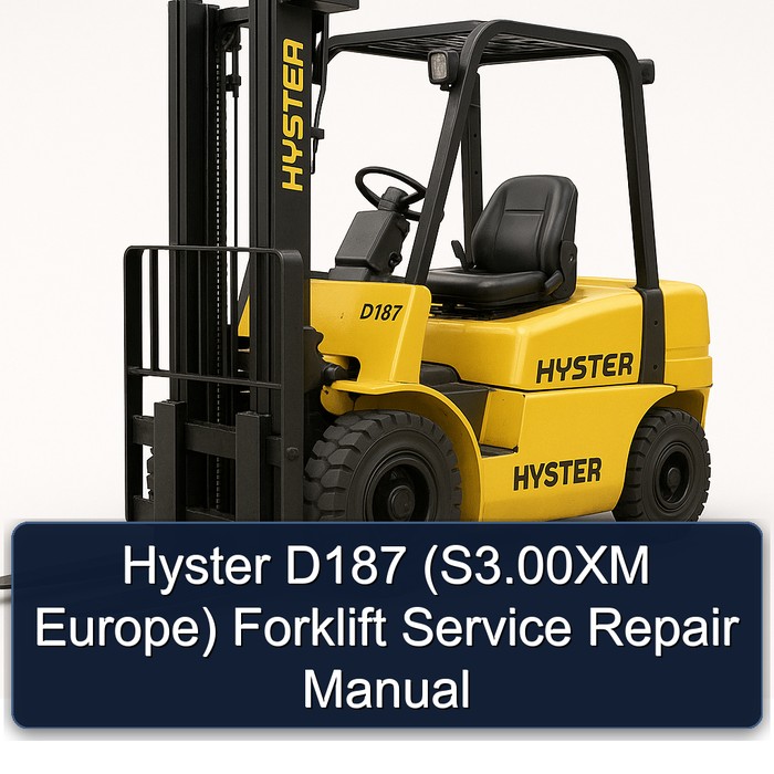 Hyster D187 (S3.00XM Europe) Forklift Manual de servicio y reparación