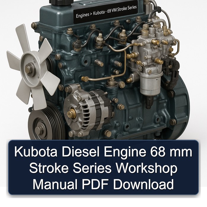 Kubota Diesel Engine 68 mm Stroke Series Workshop Manual PDF Download