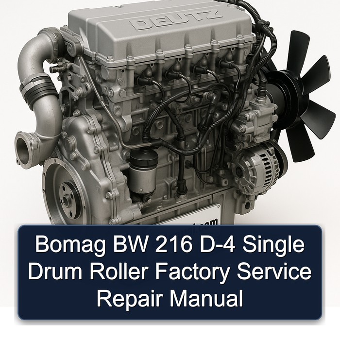 Manual de Servicio y Reparación de Fábrica para Rodillo de Tambor Simple Bomag BW 216 D-4