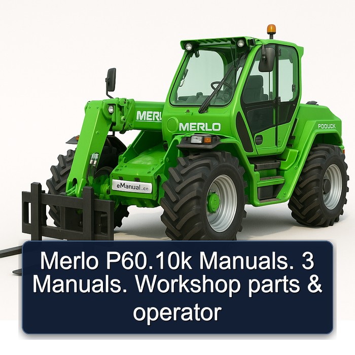 Merlo P60.10k Manuals. 3 Manuals. Workshop parts & operator 