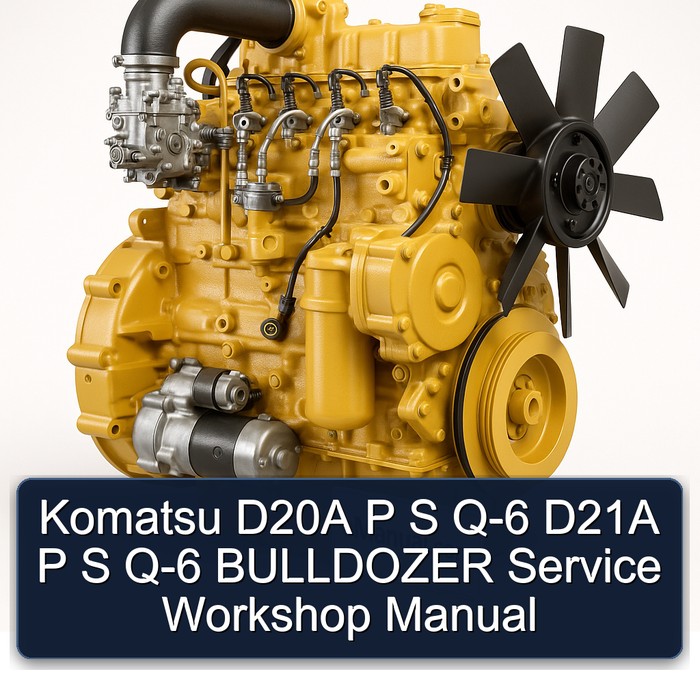 Komatsu D20A P S Q-6 D21A P S Q-6 Bulldozer Workshop Service Repair Manual PDF Download