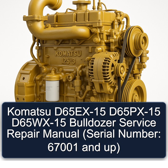 Komatsu D65EX-15 D65PX-15 D65WX-15 Bulldozer Manual de servicio y reparación (Serial Number: 67001 and up)