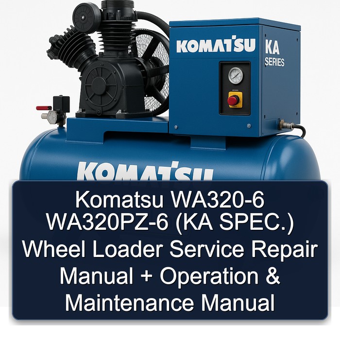 Komatsu WA320-6 WA320PZ-6 (KA SPEC.) Wheel Loader Manual de servicio y reparación + Operation & Maintenance Manual