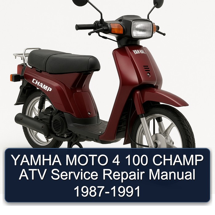 YAMHA MOTO 4 100 CHAMP ATV Service Repair Manual 1987-1991