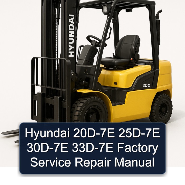Manual de Servicio y Reparación Hyundai 20D-7E, 25D-7E, 30D-7E, 33D-7E