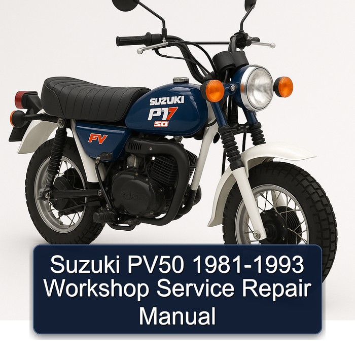 Suzuki PV50 1981-1993 Workshop Manual de servicio y reparación