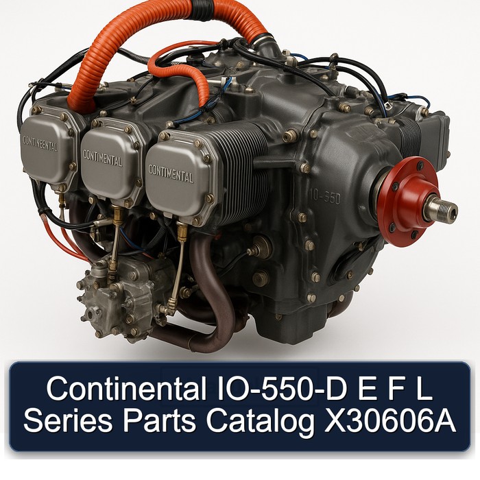 Continental IO-550-D E F L Series Parts Catalog X30606A
