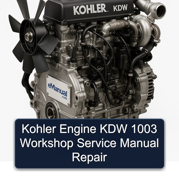Kohler Engine KDW 1003 Workshop Service Manual Repair