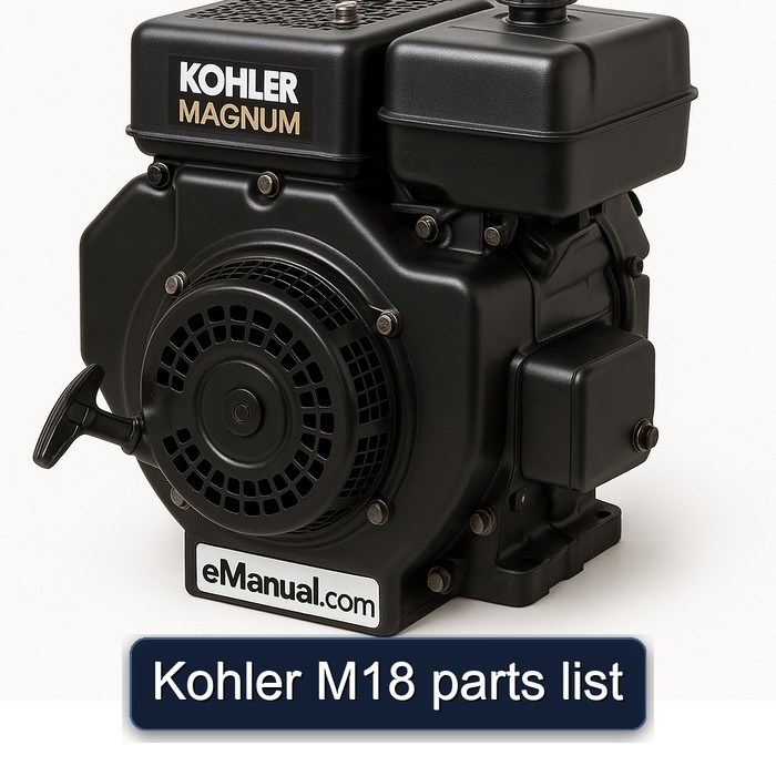 Kohler M18 parts list