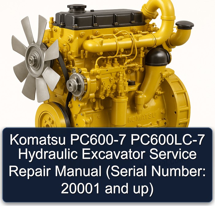 Komatsu PC600-7 PC600LC-7 Hydraulic Excavator Service Repair Manual (Serial Number: 20001 and up) 