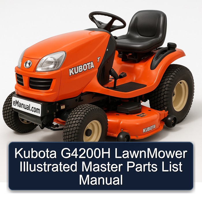 Manual de Piezas Ilustrativo para Cortacésped Kubota G4200H