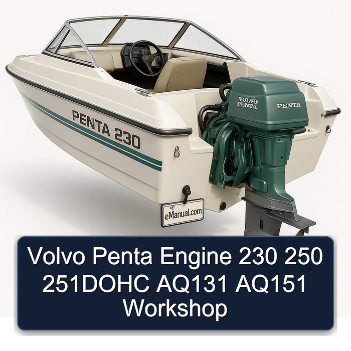 Volvo Penta Engine 230 250 251DOHC AQ131 AQ151 Workshop